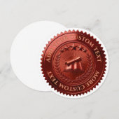 Aangepaste 3D bewerkbare rode folie certificaat ze Kaart (Voorkant / Achterkant)