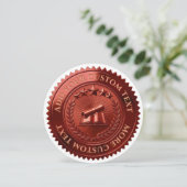 Aangepaste 3D bewerkbare rode folie certificaat ze Kaart (Staand voorkant)