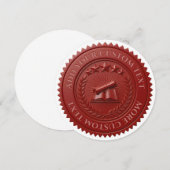 Aangepaste 3D bewerkbare Rode was zegelafdruk Kaart (Voorkant / Achterkant)
