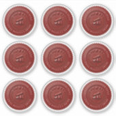 Aangepaste 3D bewerkbare rode wasfolie certificaat Sticker (Voorkant)