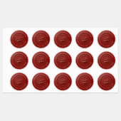 Aangepaste 3D bewerkbare rode waszegel voor certif Labels (Vel)