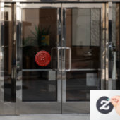 Aangepaste 3D bewerkbare rode waszegel voor certif Raamsticker (Kantoordeur)