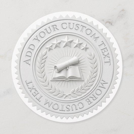 Aangepaste 3D bewerkbare witte wasfolie certificaa Kaart (Voorkant)