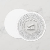 Aangepaste 3D bewerkbare witte wasfolie certificaa Kaart (Voorkant / Achterkant)