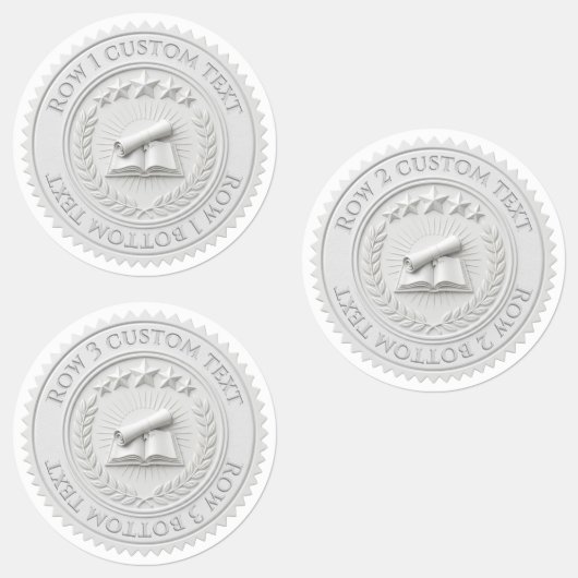 Aangepaste 3D bewerkbare witte wasfolie certificaa Labels (Groep)