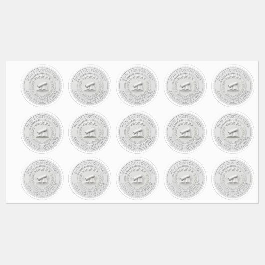 Aangepaste 3D bewerkbare witte wasfolie certificaa Labels (Vel)