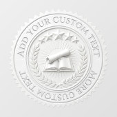 Aangepaste 3D bewerkbare witte wasfolie certificaa Raamsticker (Vel)