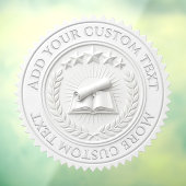 Aangepaste 3D bewerkbare witte wasfolie certificaa Raamsticker (Vel 3)