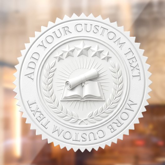 Aangepaste 3D bewerkbare witte wasfolie certificaa Raamsticker (Vel 2)