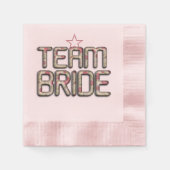 Aangepaste 3D Bruid Team Trouwservetten Servet (Voorkant)