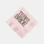 Aangepaste 3D Bruid Team Trouwservetten Servet (Hoek)