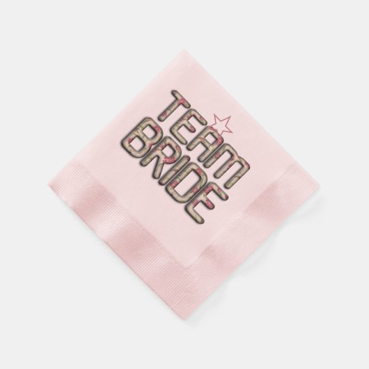 Aangepaste 3D Bruid Team Trouwservetten Servet (Hoek)