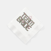 Aangepaste 3D Bruid Team Trouwservetten Servet (Hoek)