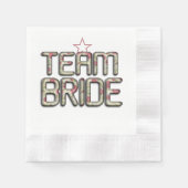 Aangepaste 3D Bruid Team Trouwservetten Servet (Voorkant)