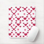Aangepaste 3D Jelly Harten & Stippen Cute Patroon Muismat (Met muis)
