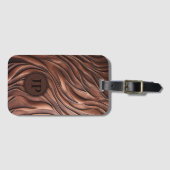 Aangepaste 3D koper metalic gesmolten golf Bagagelabel (Voorkant (horizontaal))