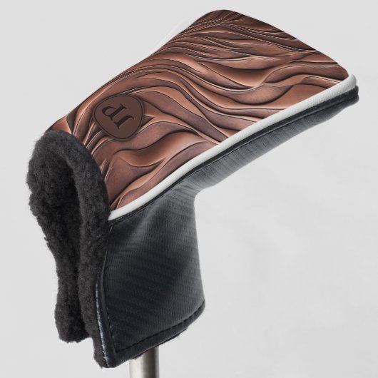 Aangepaste 3D koper metalic gesmolten golf Golfheadcover (3/4 voorkant)
