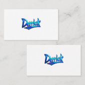 Aangepaste 3D levendige tekst - Derrick Edition" Visitekaartje (Voorkant / Achterkant)