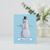 Aangepaste 3D Snowman kerstkaart Bedankkaart (Staand voorkant)