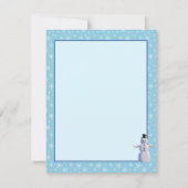 Aangepaste 3D Snowman kerstkaart Bedankkaart (Achterkant)