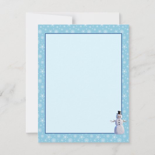 Aangepaste 3D Snowman kerstkaart Bedankkaart (Achterkant)