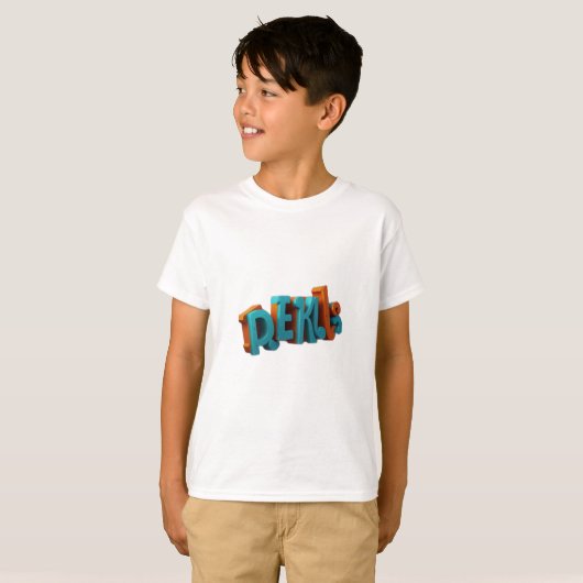 Aangepaste 3D Vibrant Tekst T-shirts (Voorkant volledig)