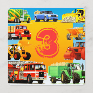 Aangepaste 3e verjaardag van de Bouw van de jongen Kaart