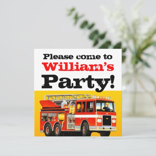 Aangepaste 3e verjaardag van kind Vuurbrandpartij Kaart (Staand voorkant)