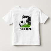 Aangepaste 3e verjaardag Voetbal Kinder Shirts (Voorkant)