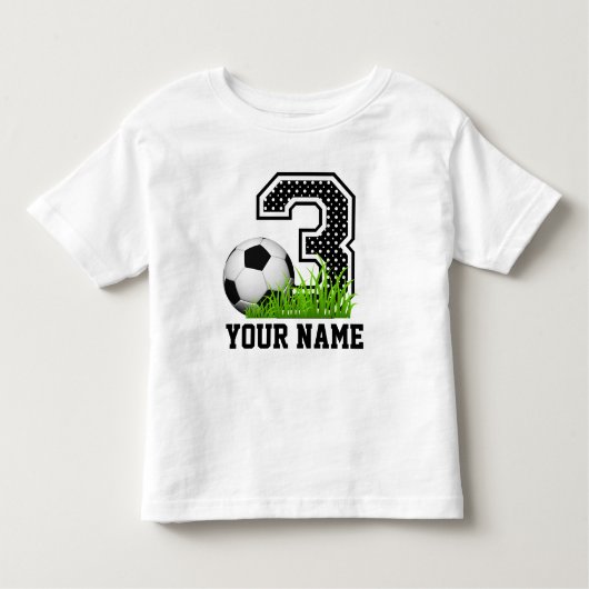 Aangepaste 3e verjaardag Voetbal Kinder Shirts (Voorkant)
