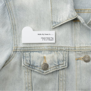 Aangepaste 3X1.5 Vorm Naamlabel Sober Moderne Stij Naamplaatje