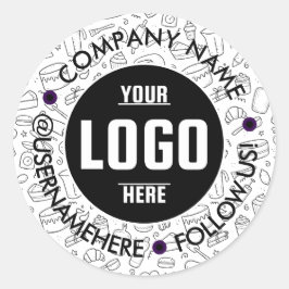 Aangepaste 3x3" Rond Vinyl Waterdicht Bedrijf Ronde Sticker