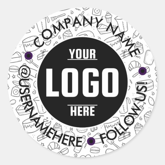 Aangepaste 3x3" Rond Vinyl Waterdicht Bedrijf Ronde Sticker (Voorkant)