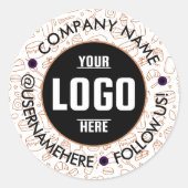 Aangepaste 3x3" Rond Vinyl Waterdicht Bedrijf Ronde Sticker (Voorkant)