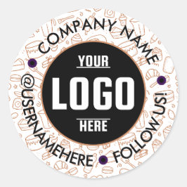 Aangepaste 3x3" Rond Vinyl Waterdicht Bedrijf Ronde Sticker