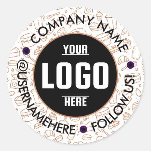 Aangepaste 3x3" Rond Vinyl Waterdicht Bedrijf Ronde Sticker (Voorkant)