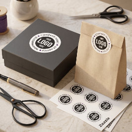 Aangepaste 3x3" ronde vinyl waterdichte zakelijke sticker
