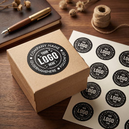 Aangepaste 3x3" ronde vinyl waterdichte zakelijke sticker