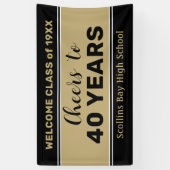 Aangepaste 40 jaar klasse reünie banner (Verticaal)