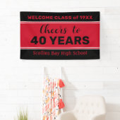 Aangepaste 40 jaar klasse reünie banner (Insitu)