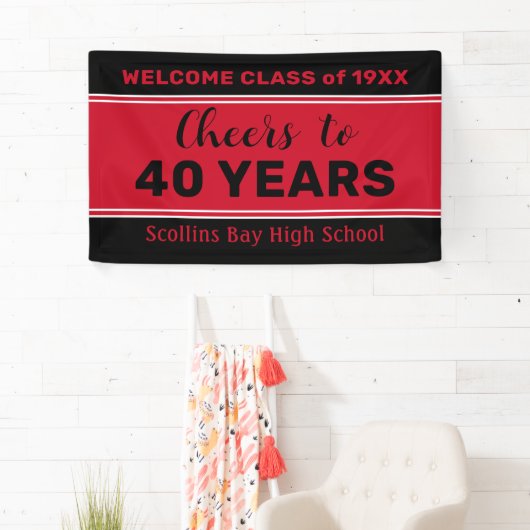 Aangepaste 40 jaar klasse reünie banner (Insitu)