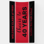 Aangepaste 40 jaar klasse reünie banner (Verticaal)