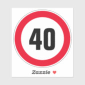 Aangepaste 40 kmh- of mph-snelheidslimiet vinylsti sticker (Vel)