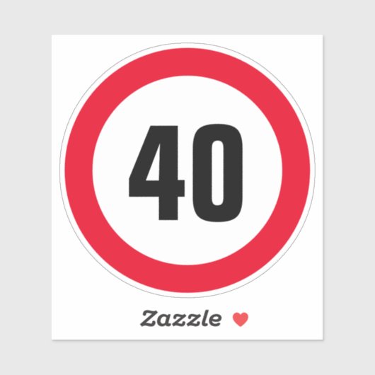 Aangepaste 40 kmh- of mph-snelheidslimiet vinylsti sticker (Vel)