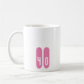 Aangepaste 40 Mok, 40e verjaardag Koffiemok (Links)