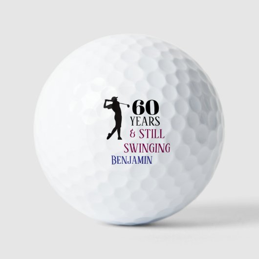 Aangepaste 40e 50e 60e 70e 80e verjaardag cadeaus golfballen (Voorkant)