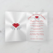 Aangepaste 40e bruiloft Jubileum-kaarten 3 Grootte Kaart (Binnen)