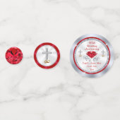 Aangepaste 40e bruiloft Jubileum Tafel Decoraties Confetti (Voorkanten)