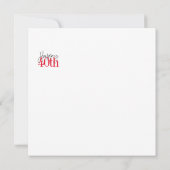 Aangepaste 40e Happy Birthday Kaart (Achterkant)