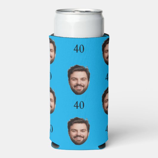 Aangepaste 40e partij gunst Verjaardag vrijgezelle Seltzer Blikjeskoeler (Seltzer Voorkant)